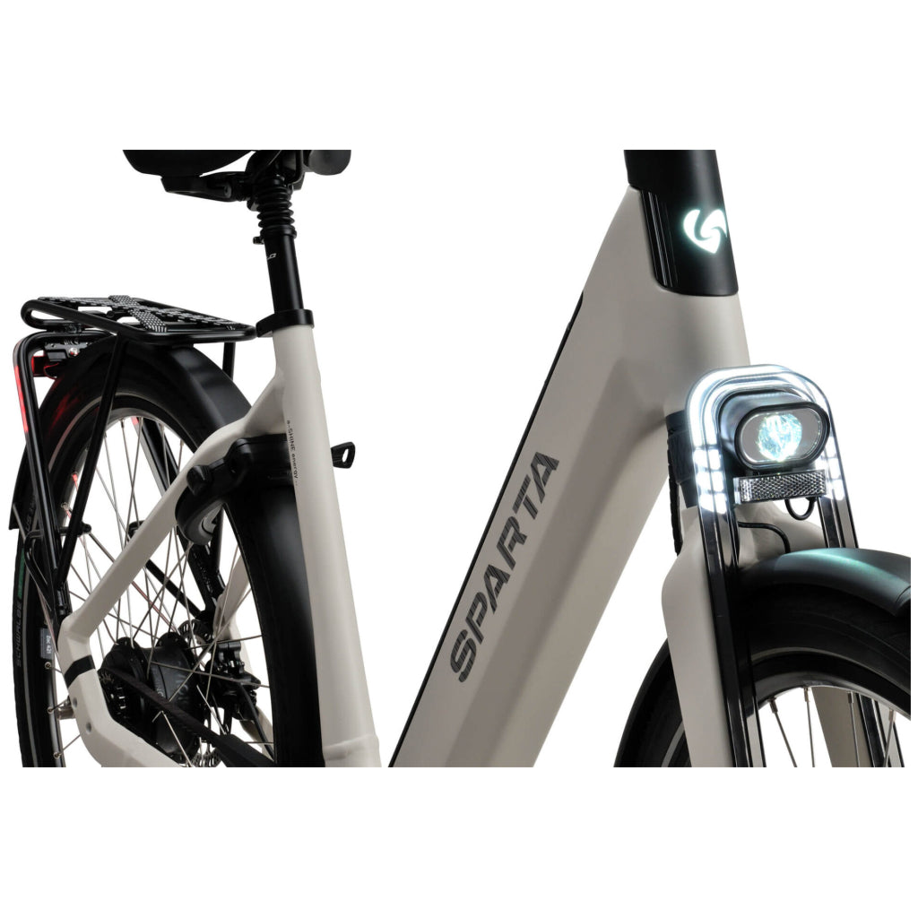 Sparta A-Shine Energy BES3 Dames E-Bike | Flex Accu (500Wh/625Wh) | Enviolo Naaf | Riem | Dover White Mat