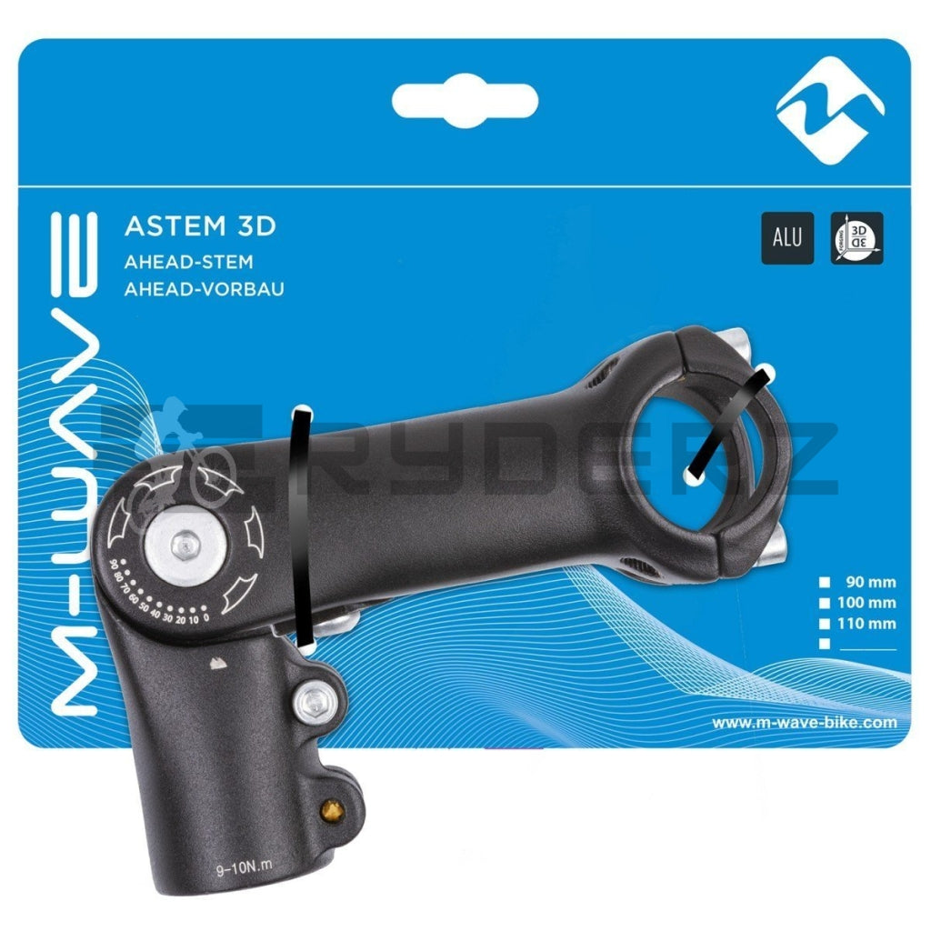 M-Wave ST-C2.1 A-Head Stuurpen | 1.1/8" | Verstelbaar | 110mm / ø31,8mm | Zwart