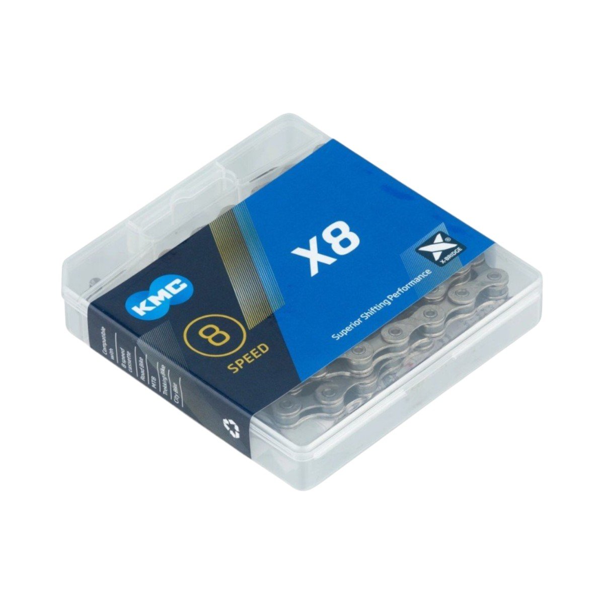 KMC X8 7/8-speed ketting 112s zilver