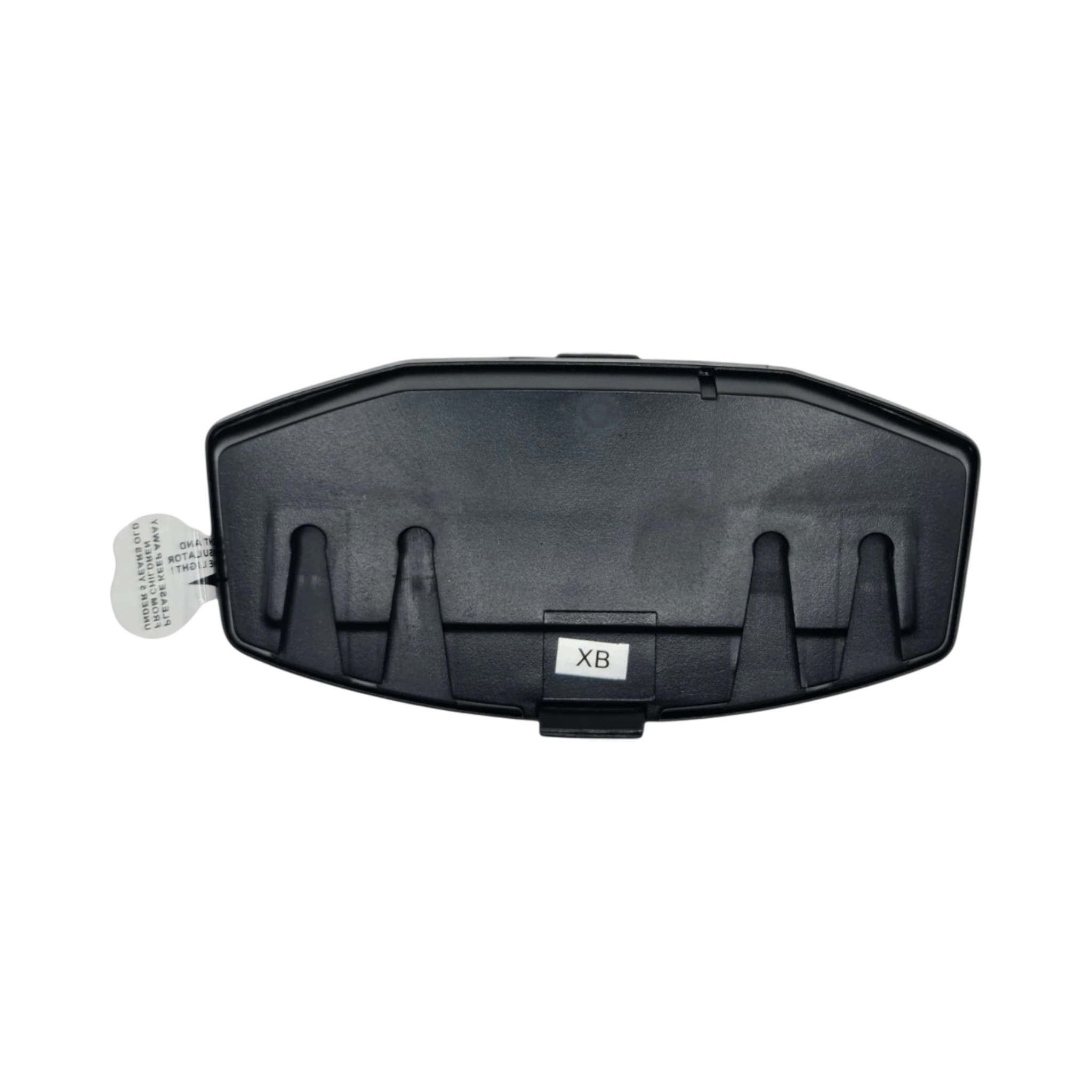 RYDERZ Spanninga Lineo XB battery-powered bicycle rear light in black, shown from the rear mounting side.
