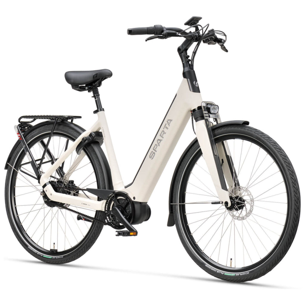 Sparta A-Shine Energy BES3 Dames E-Bike | Flex Accu (500Wh/625Wh) | Enviolo Naaf | Riem | Dover White Mat