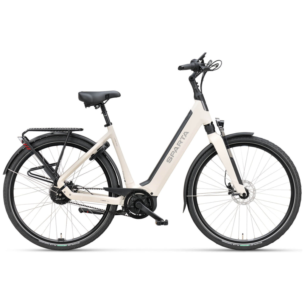 Sparta A-Shine Energy BES3 Dames E-Bike | Flex Accu (500Wh/625Wh) | Enviolo Naaf | Riem | Dover White Mat
