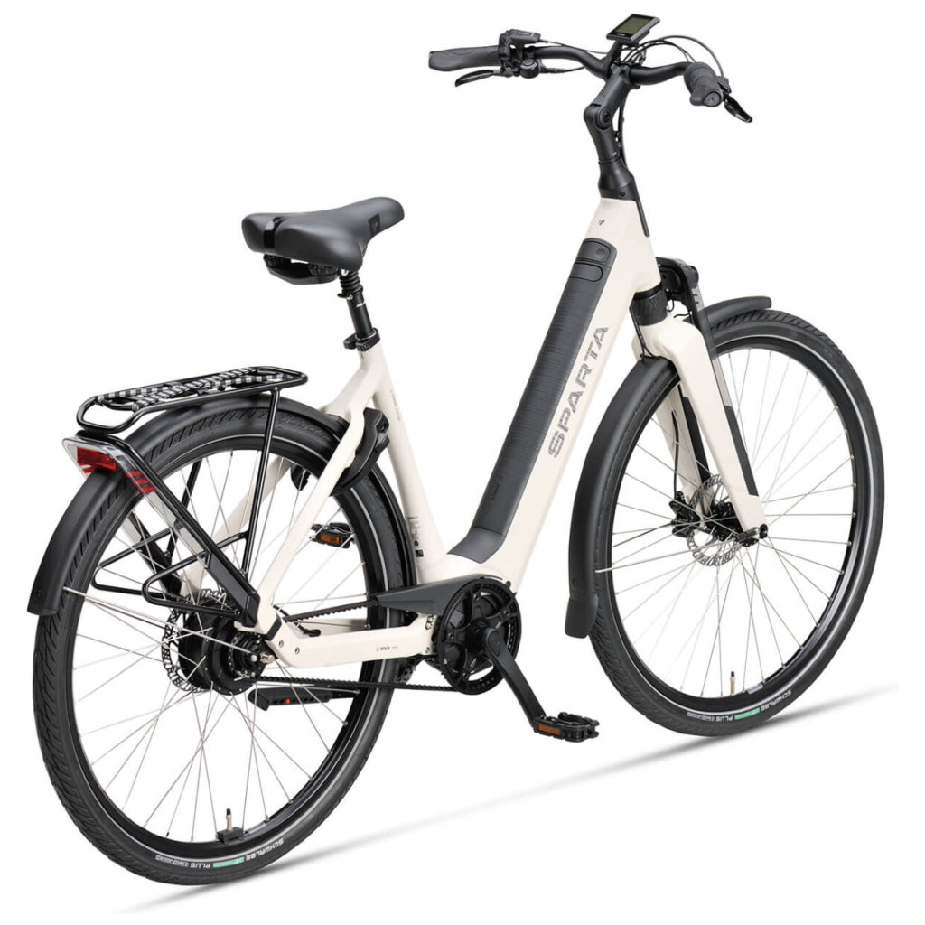 Sparta A-Shine Energy BES3 Dames E-Bike | Flex Accu (500Wh/625Wh) | Enviolo Naaf | Riem | Dover White Mat