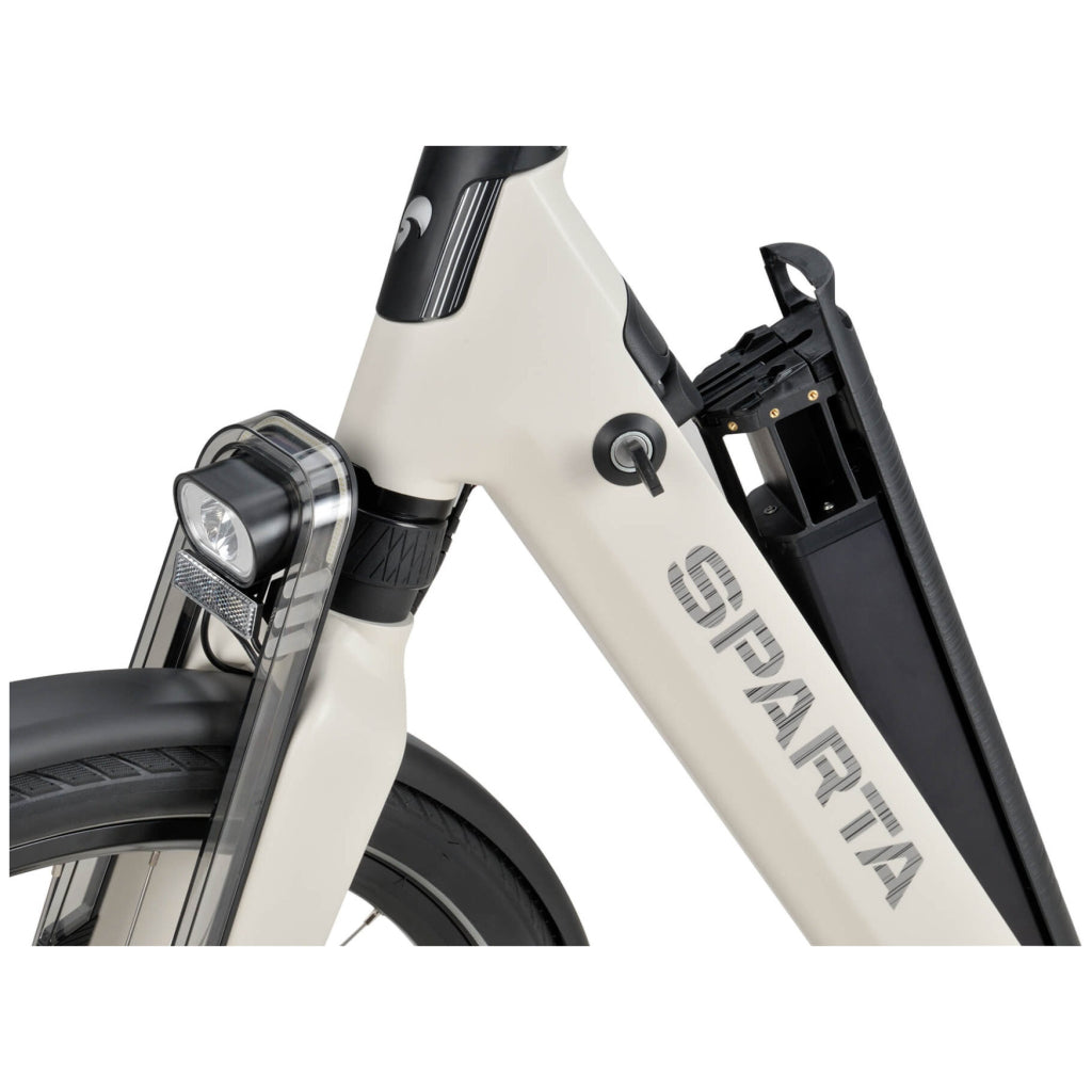 Sparta A-Shine Energy BES3 Dames E-Bike | Flex Accu (500Wh/625Wh) | Enviolo Naaf | Riem | Dover White Mat