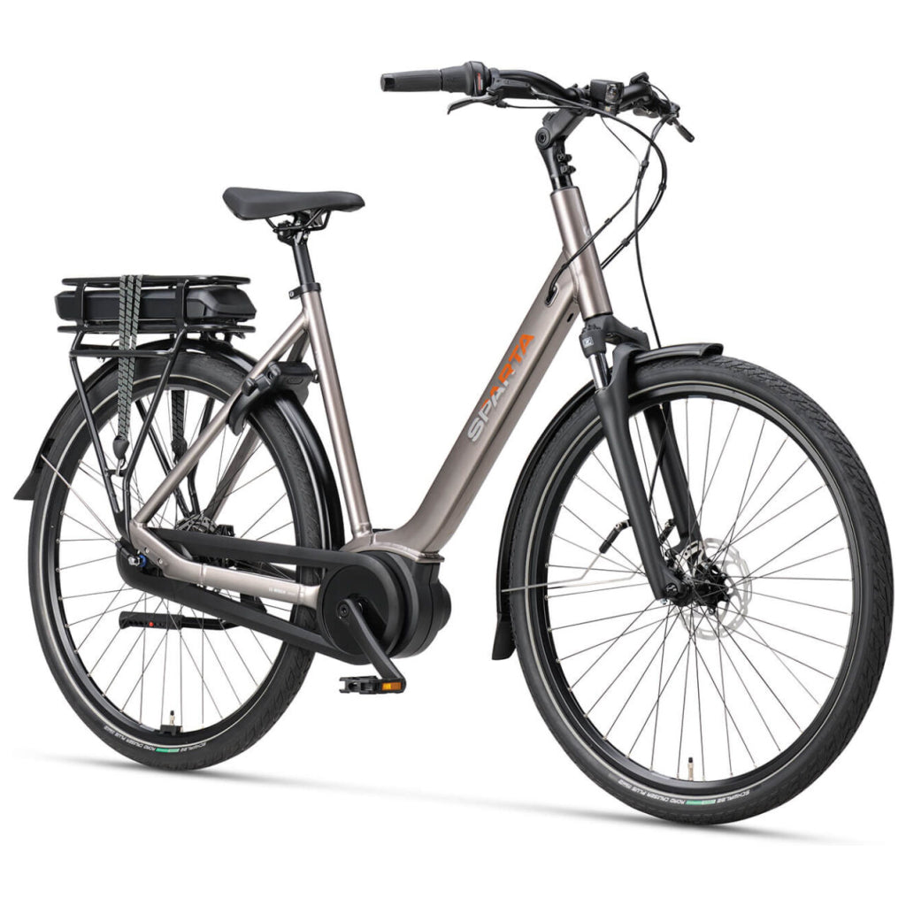 Sparta A-Lane Fit BES3 Dames E-Bike | Flex Accu (400Wh/500Wh) | 7 Versnellingen | Wolframgrijs
