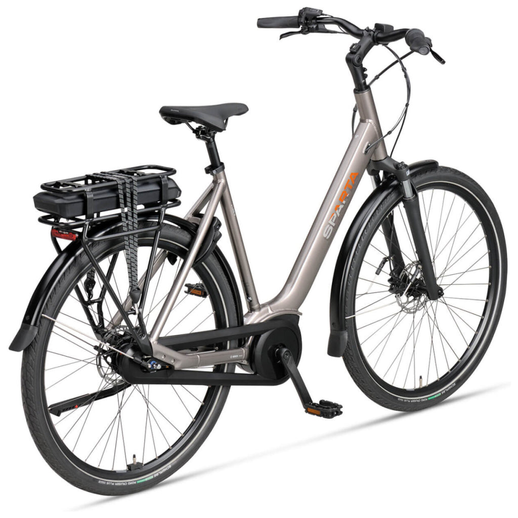 Sparta A-Lane Fit BES3 Dames E-Bike | Flex Accu (400Wh/500Wh) | 7 Versnellingen | Wolframgrijs