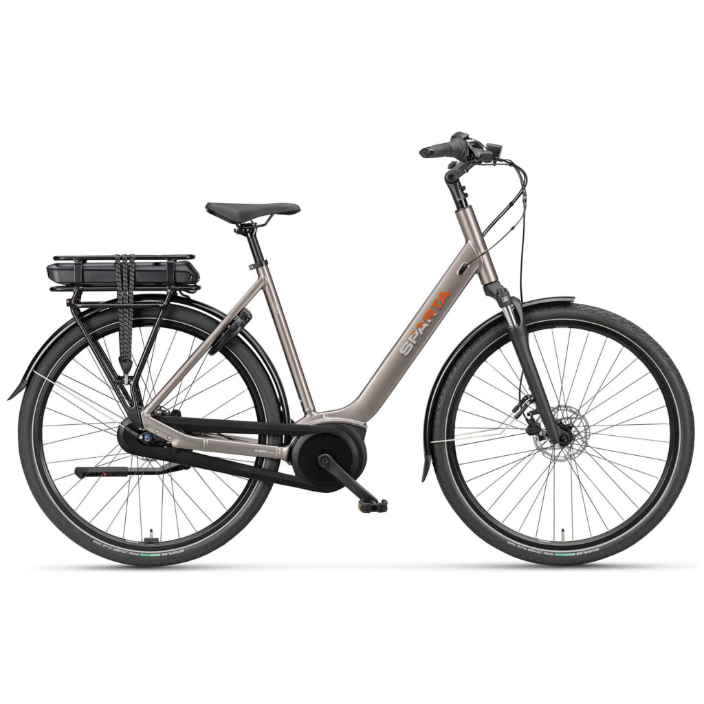 Sparta A-Lane Fit BES3 Dames E-Bike | Flex Accu (400Wh/500Wh) | 7 Versnellingen | Wolframgrijs