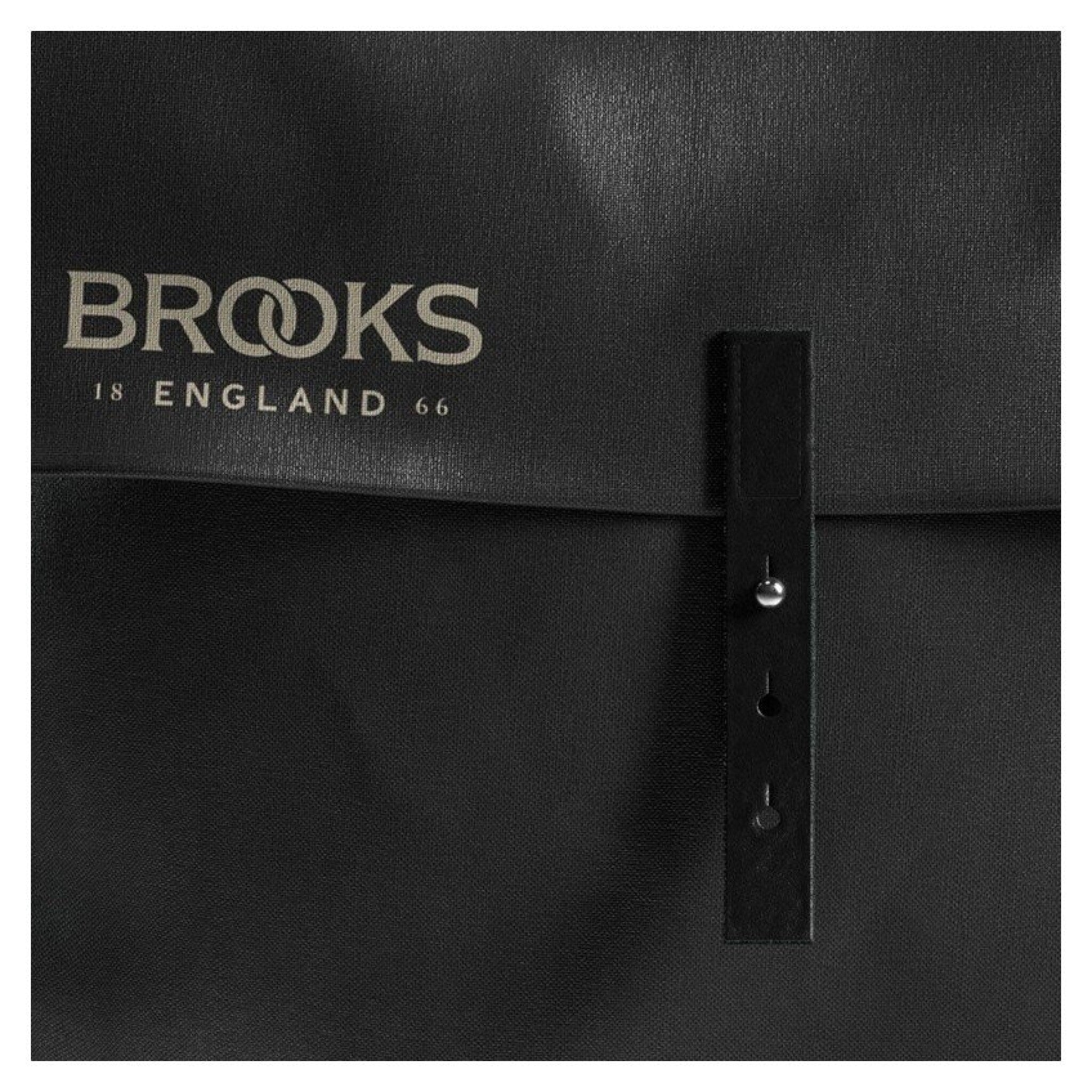 Brooks Brick Lane Pannier dubbele tas zwart