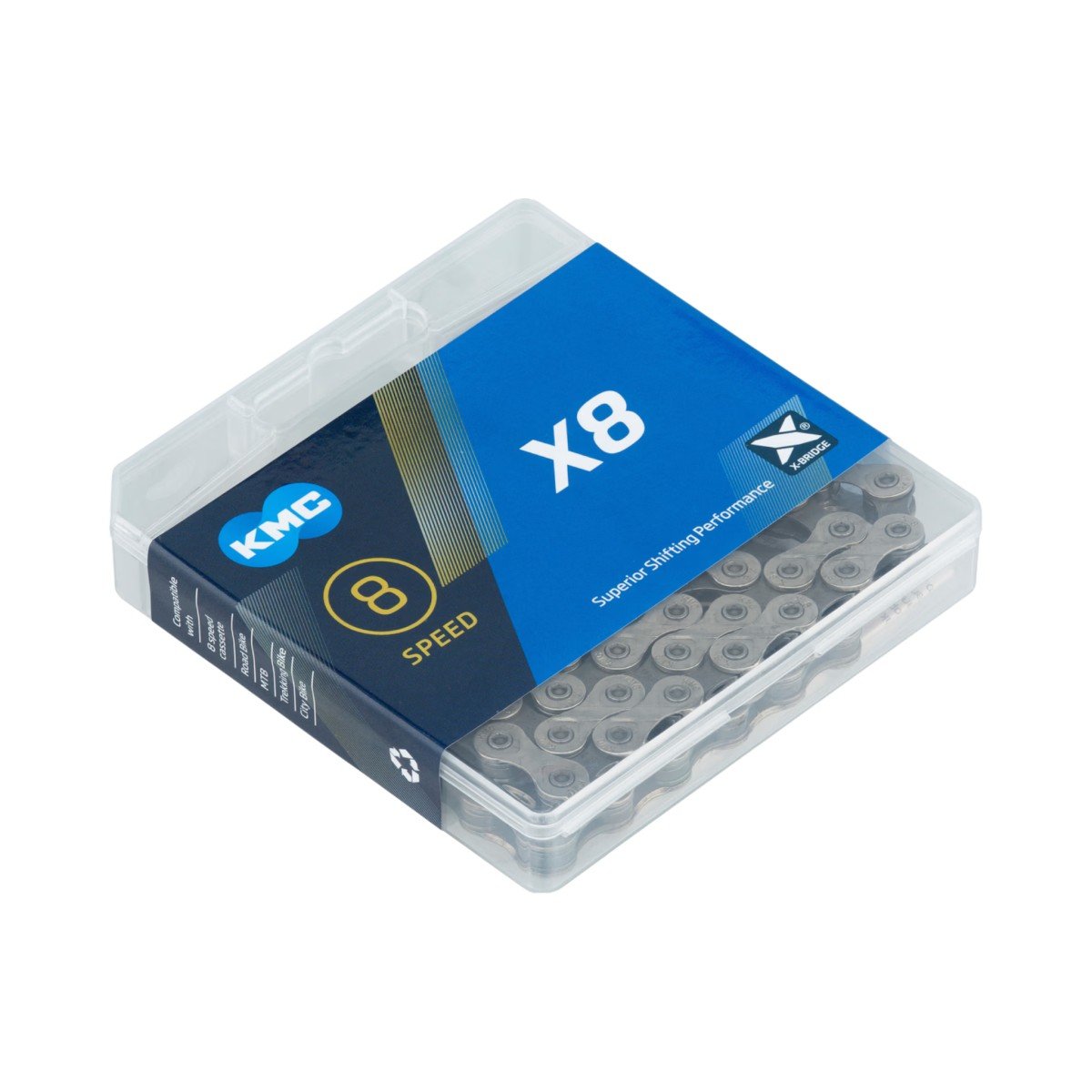 KMC X8 7/8-speed ketting 114s zilver/grijs